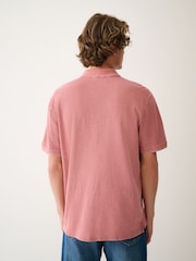 Orange Washed Short Sleeve Polo Shirt - Image 3 of 8