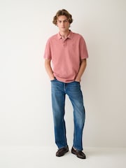 Orange Washed Short Sleeve Polo Shirt - Image 4 of 8