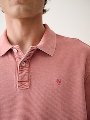 Orange Washed Short Sleeve Polo Shirt - Image 5 of 8