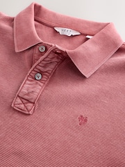 Orange Washed Short Sleeve Polo Shirt - Image 7 of 8