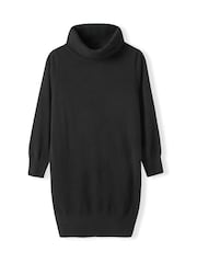 Celtic & Co. Lambs Slouchy Cowl Neck Black Dress - Image 5 of 7
