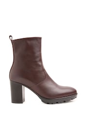 Celtic & Co. Red Block Heel Ankle Boots - Image 1 of 6