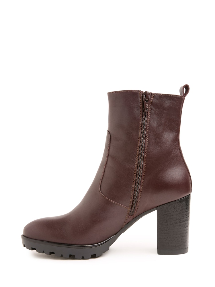 Celtic & Co. Red Block Heel Ankle Boots - Image 2 of 6