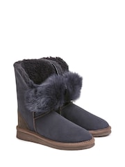 Celtic & Co. Blue Toscana Trim Slipper Boots - Image 4 of 5