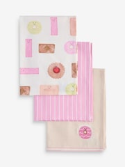 Set of 3 Pink Biscuit Tea Towels - Image 5 of 5