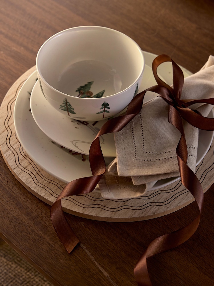12 Piece Green Christmas Gingerbread Dinner Set - Image 2 of 5 12 Piece Green Christmas Gingerbread Dinner Set - Image 2 of 5