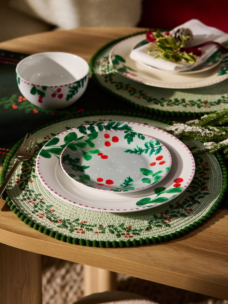 12 Piece Christmas Foliage Dinner Set - Imagen 2 de 5 12 Piece Christmas Foliage Dinner Set - Imagen 2 de 5