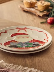 Set of 2 Red Christmas Santa Side Plates - Image 2 of 4