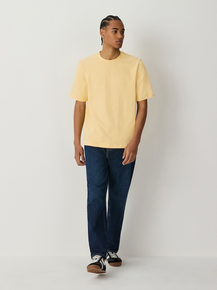 Yellow Relaxed Fit Heavyweight T-Shirt - Image 2 of 7 Yellow Relaxed Fit Heavyweight T-Shirt - Image 2 of 7