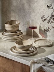 12 Piece Natural Amalia Reactive Glaze Dinner Set - Image 1 of 5