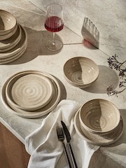 12 Piece Natural Amalia Reactive Glaze Dinner Set - Image 2 of 5