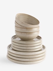 12 Piece Natural Amalia Reactive Glaze Dinner Set - Image 5 of 5