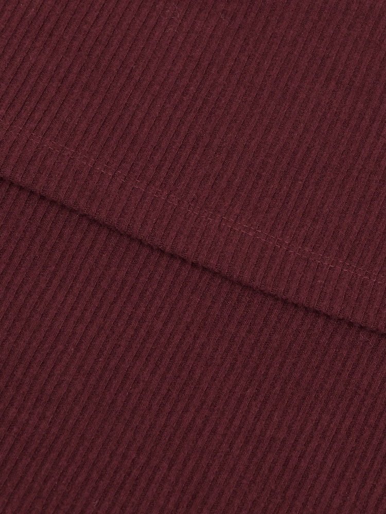 4th & Reckless Red Emmy Bardot Rib Blouse - Image 6 of 6