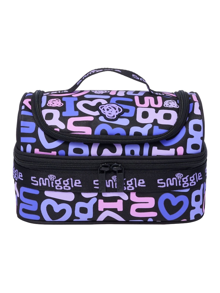 Smiggle Purple Smiggler Double Decker Lunchbox - Image 1 of 2 Smiggle Purple Smiggler Double Decker Lunchbox - Image 1 of 2