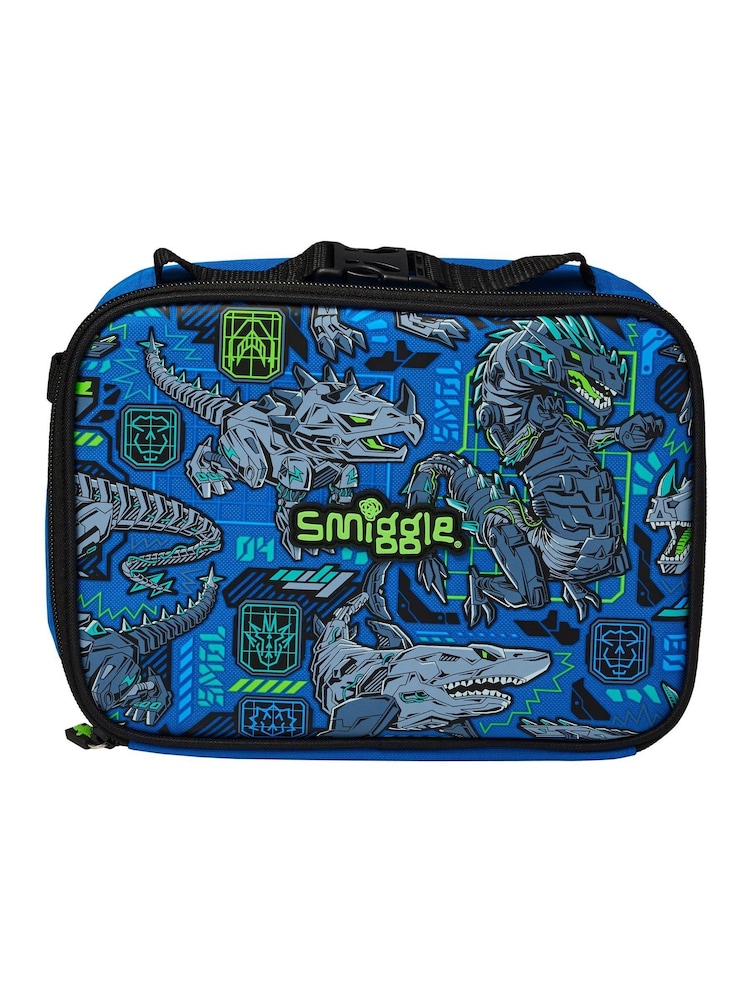 Smiggle Blue All Stars Oblong Attach Id Lunchbox - Image 1 of 5 Smiggle Blue All Stars Oblong Attach Id Lunchbox - Image 1 of 5