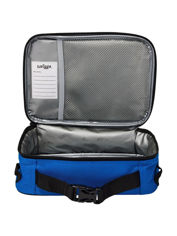 Smiggle Blue All Stars Oblong Attach Id Lunchbox - Image 2 of 5 Smiggle Blue All Stars Oblong Attach Id Lunchbox - Image 2 of 5