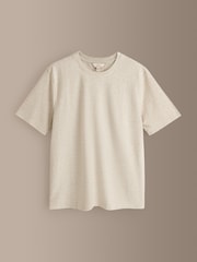 Neutral Signature Textured T-Shirt with Linen - Image 6 of 8