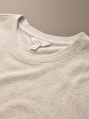 Neutral Signature Textured T-Shirt with Linen - Image 7 of 8