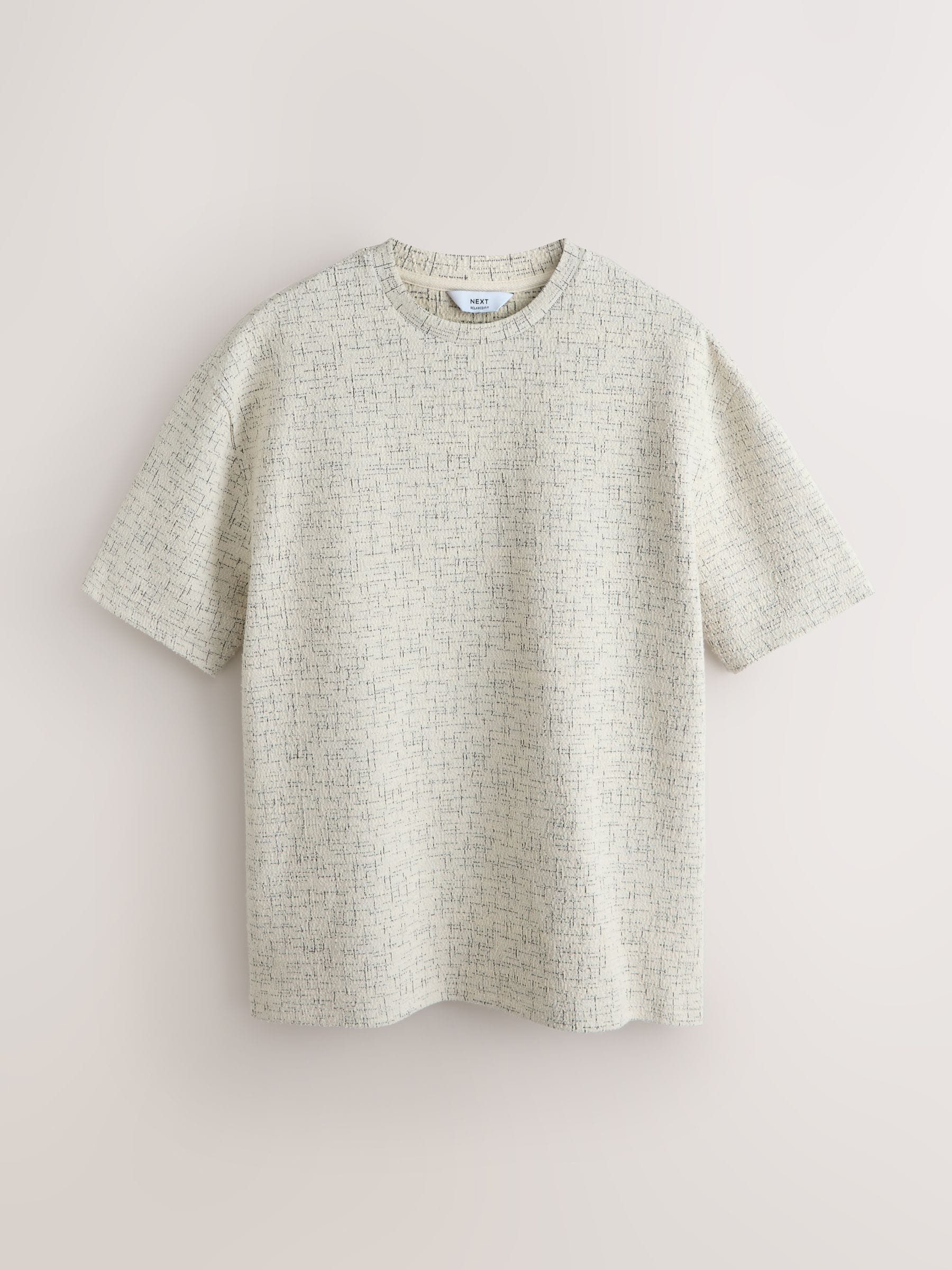 Comprar Ecru - Camiseta de modelagem relaxada com estampa