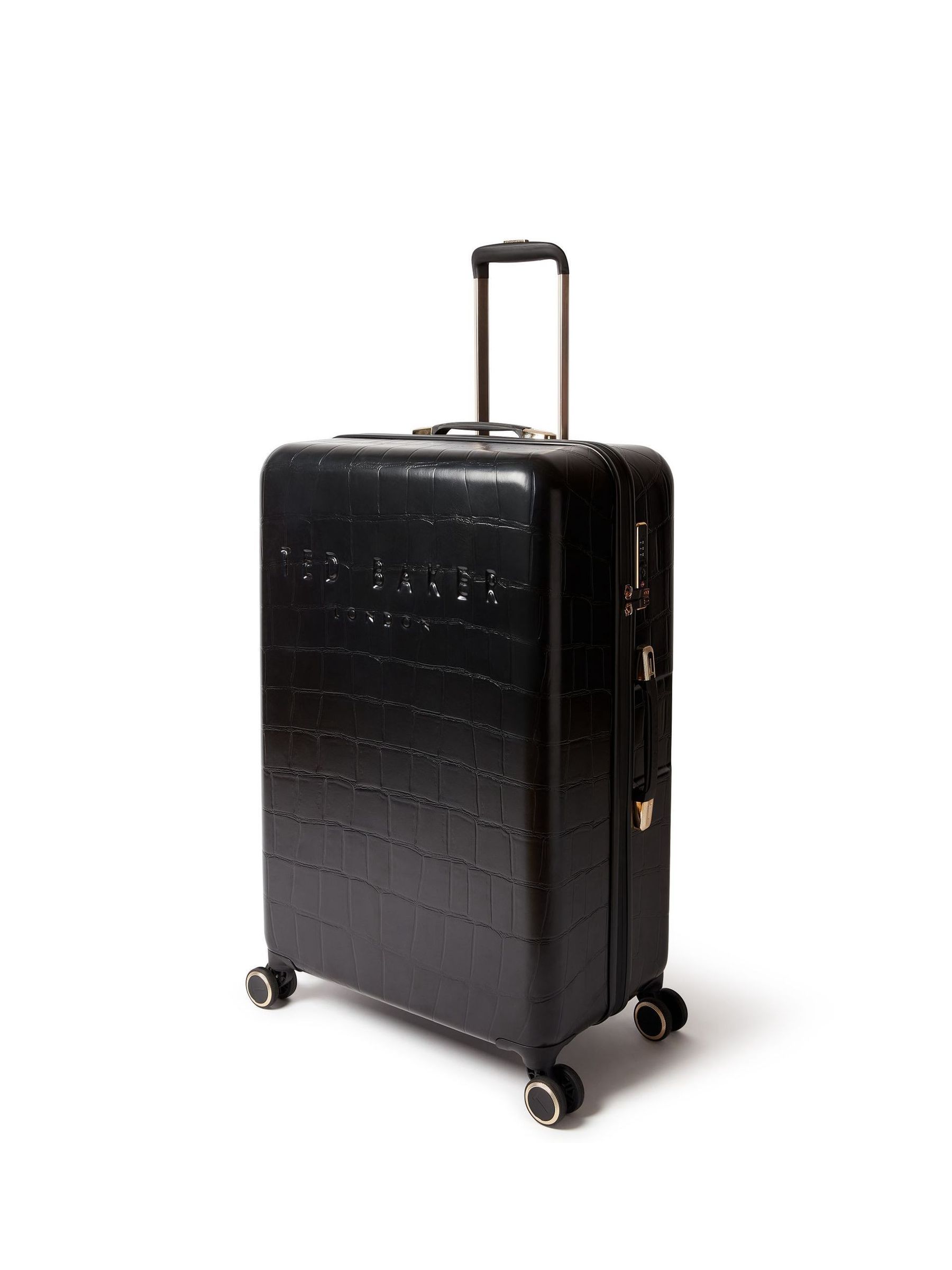 Buy Ted Baker Black Icon Case Croc Large Suitcase from Next Canada