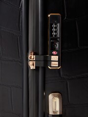 Ted Baker Black Icon Case Croc Large Suitcase - Image 5 of 7