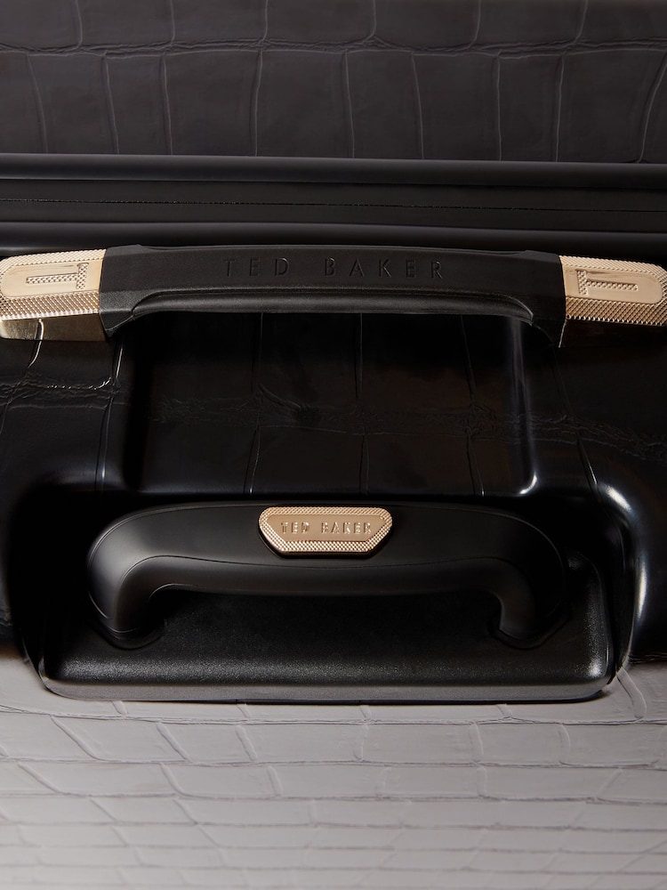 أسود - حقيبة سفر كبيرة بنقشة جلد التمساح من تشكيلة Icon Case من Ted Baker - صورة 8 من 8