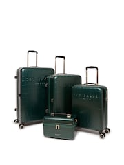 ירוק - Ted Baker מזוודת כבודת יד באפקט עור תנין, דגם Icon Case - תמונה 9 מתוך 9