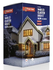 Premier Decorations Ltd 1440 LED Multiaction Cluster Lights with Timer - Image 3 of 4