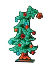Premier Decorations Ltd Wonky Christmas Freestanding Tree Infinity Mirror - Image 2 of 4