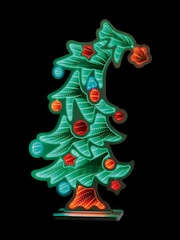Premier Decorations Ltd Wonky Christmas Freestanding Tree Infinity Mirror - Image 3 of 4