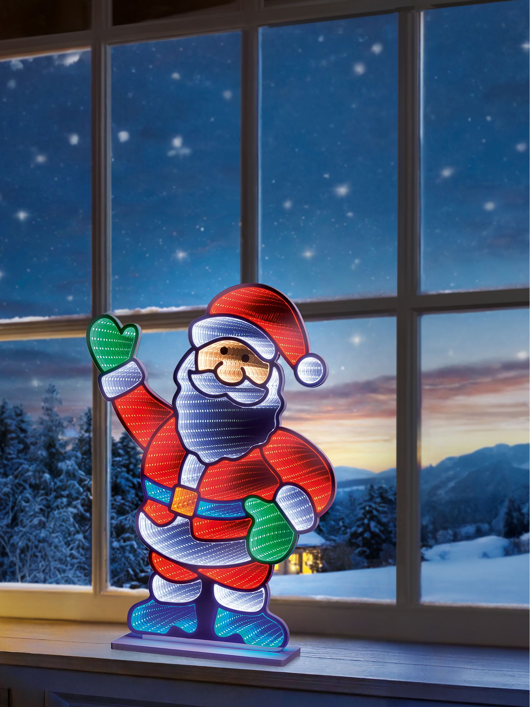 Premier Standing Santa Infinity Christmas Decoration Light - 59cm - Image 4