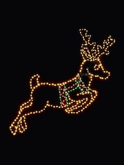 Premier Decorations Ltd 1.1m Twinkling Flexibright Prance Reindeer Motif - Image 1 of 1