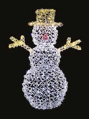 Premier Decorations Ltd 97cm Multiaction Aluminium Snowman with 240 LED's - Image 2 of 2