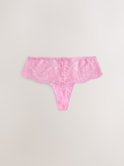 Blue/Pink/White Hipster Thong Lace Knickers 3 Pack - Image 7 of 10