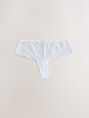 Blue/Pink/White Hipster Thong Lace Knickers 3 Pack - Image 8 of 10