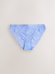 Chocolate/Pink/Blue Lace Knickers 3 Pack - Image 6 of 9