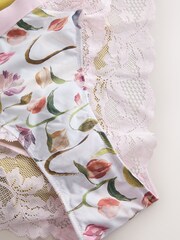 Tulip Print/Green/Cream 3 Pack Knickers - Image 10 of 10