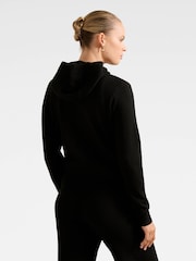 Forever New Black Hazel Knitted Lounge Hoodie - Image 2 of 5
