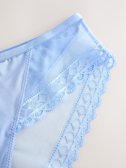 Blue Brazilian Smoothing Lace Knickers - Image 6 of 7