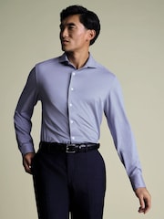 Charles Tyrwhitt Blue Performance Stretch Shirt - Image 1 of 4