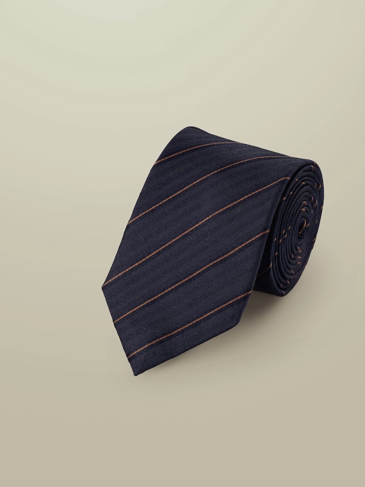 Charles Tyrwhitt Blue Silk Stripe Tie - Image 1 of 2 Charles Tyrwhitt Blue Silk Stripe Tie - Image 1 of 2