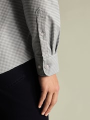 Gris - Charles Tyrwhitt Overcheck Twill Classic Fit Shirt - Imagen 3 de 5