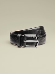 Charles Tyrwhitt Black Made in England Embossed Leather Belt - Image 1 of 2