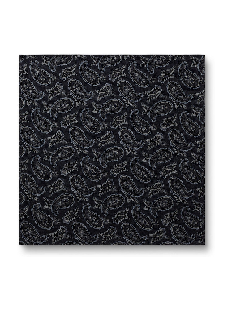 Charles Tyrwhitt Sky Blue Geo Silk Pocket Square - Image 2 of 3 Charles Tyrwhitt Sky Blue Geo Silk Pocket Square - Image 2 of 3