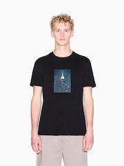 تيشرت أسود من Armani Exchange NYC - Image 2 of 5