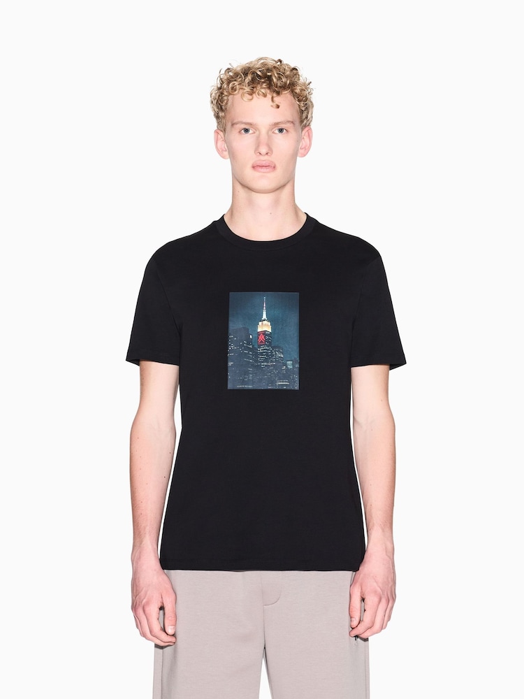 تيشرت أسود من Armani Exchange NYC - Image 2 of 5