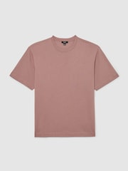 Reiss Dusty Rose Tate Cotton Pigment-Dyed Relaxed-Fit T-Shirt - Image 2 of 6