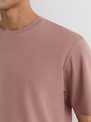 Reiss Dusty Rose Tate Cotton Pigment-Dyed Relaxed-Fit T-Shirt - Image 4 of 6