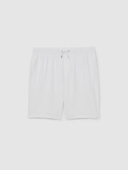Reiss White Ajay Seersucker Drawstring Shorts - Image 2 of 6