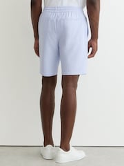 Reiss Soft Blue Ajay Seersucker Drawstring Shorts - Image 5 of 6